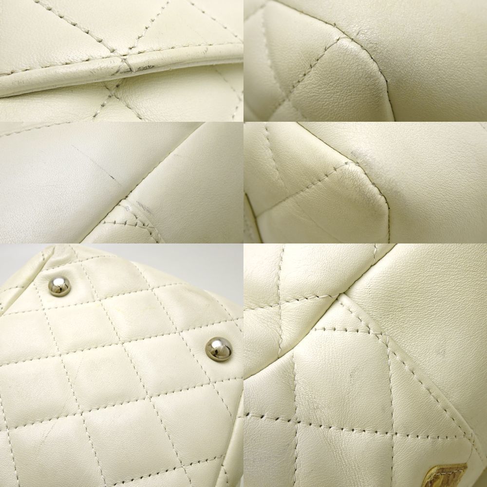 Chanel Cambon Line Bowling Bag Leather x Python White - Picture 6 of 8